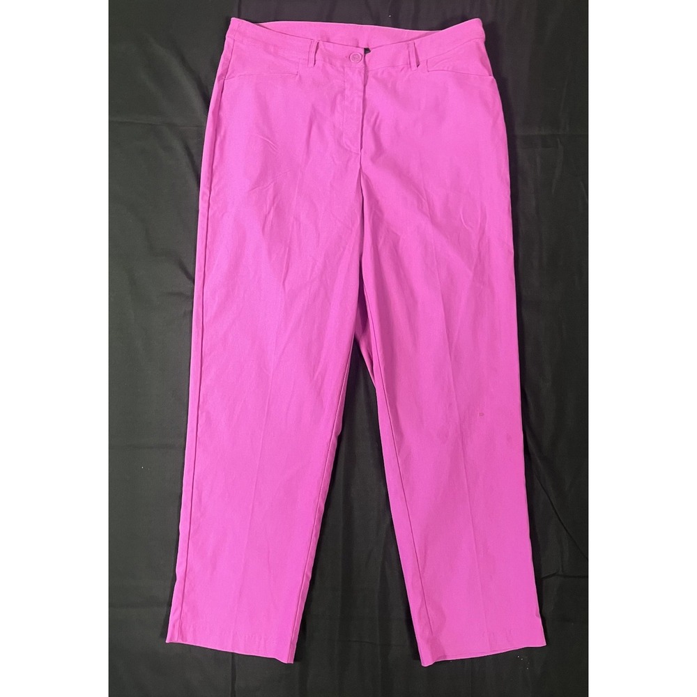 Ashley Stewart Millennium Women's 16 Plus Vivid Violet NWT Straight Pant Stretch
